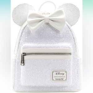 Loungefly White Sequin Backpack